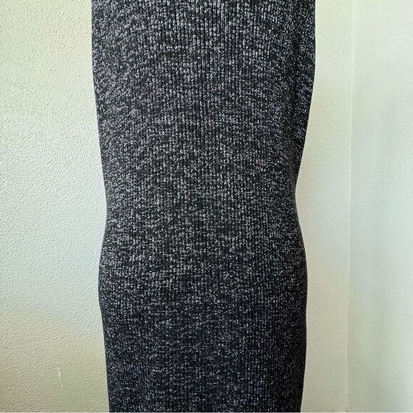 Tower Hill Knit Sleeveless Dress Cardigan Two Piece Black Metallic VTG XL - Picture 15 of 16